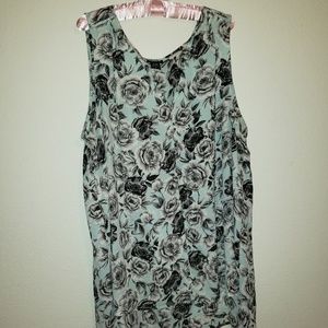 Teal & Rose Sleveless Blouse